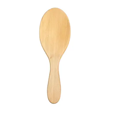 Wood Anti Hair Loss Hair Brush With Ball Tipped Bristles Oval Shape Medium