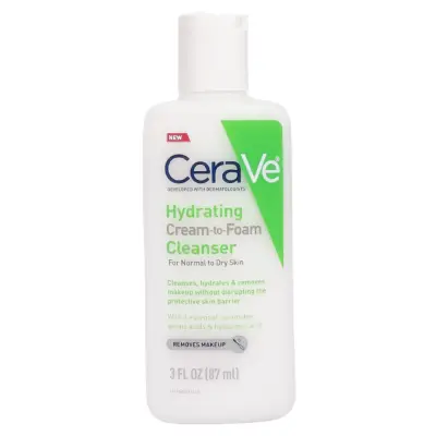 CeraVe Hydrating Cream-to-Foam Cleanser 87ml
